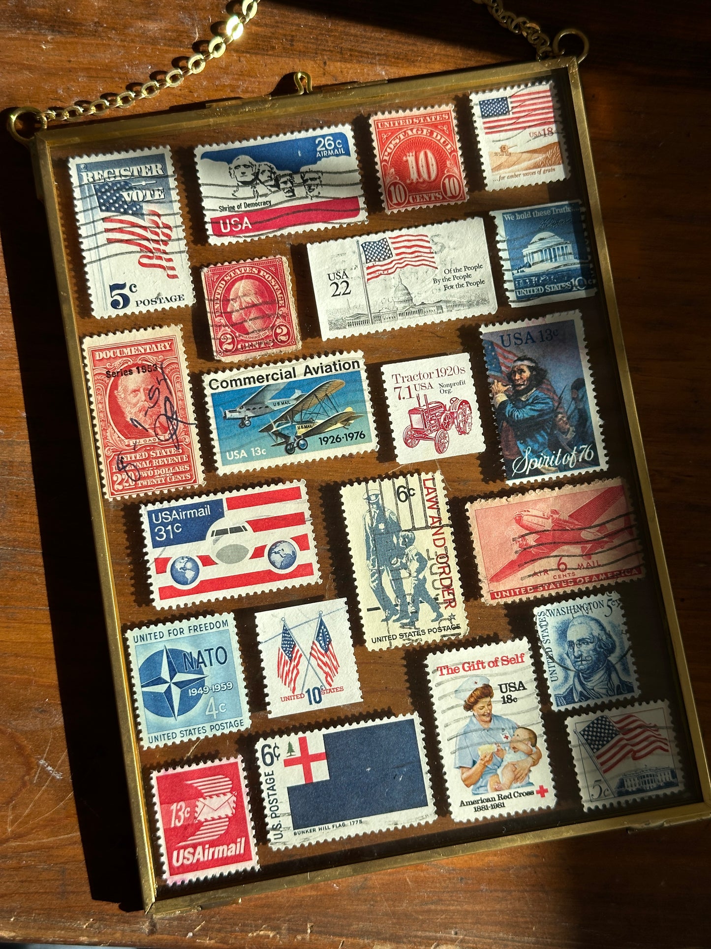 All American Vintage Stamps 5x7