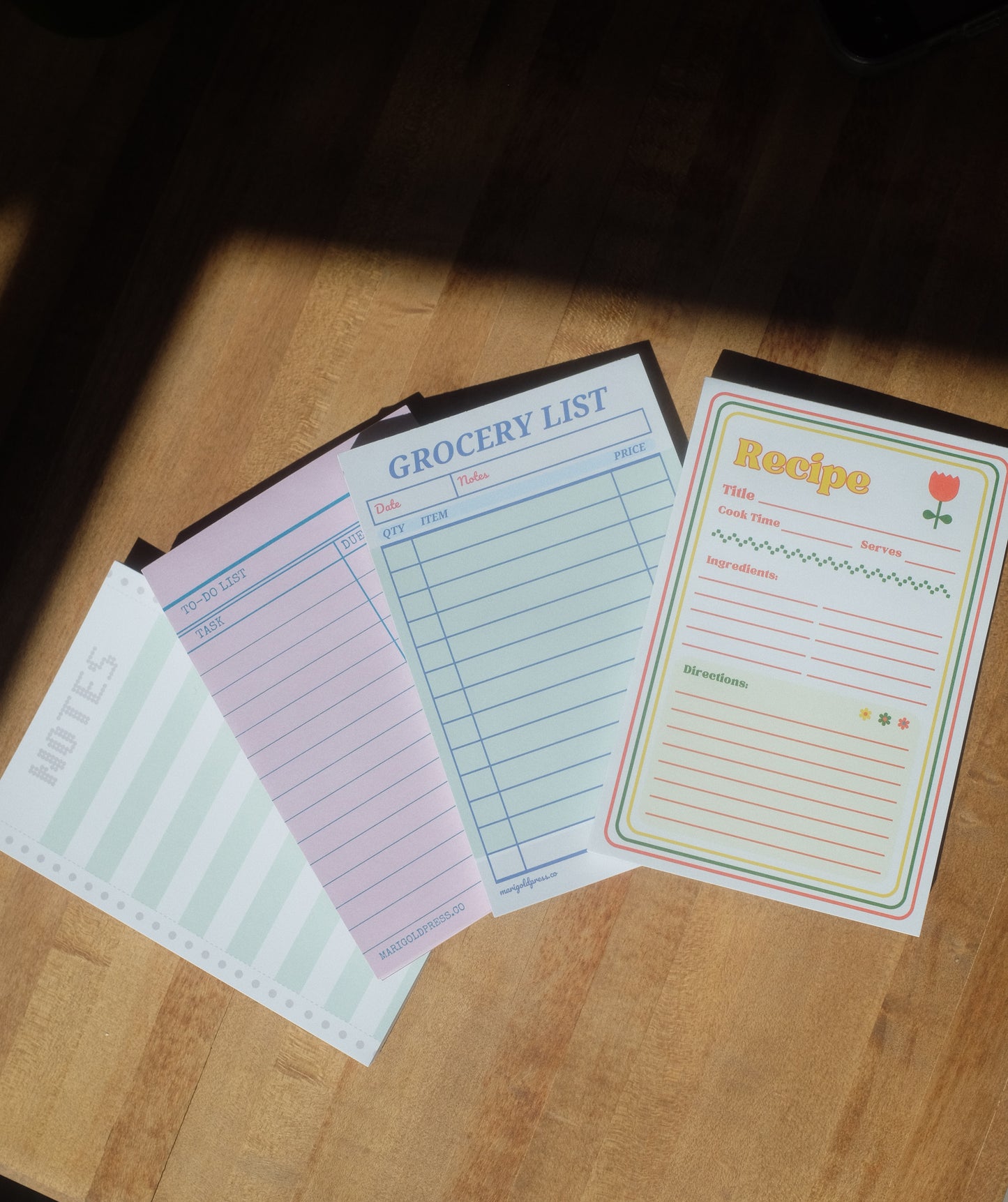 grocery list notepad