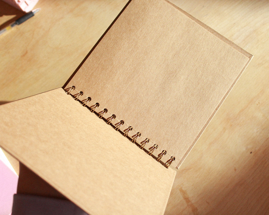 spiral bound blank journal
