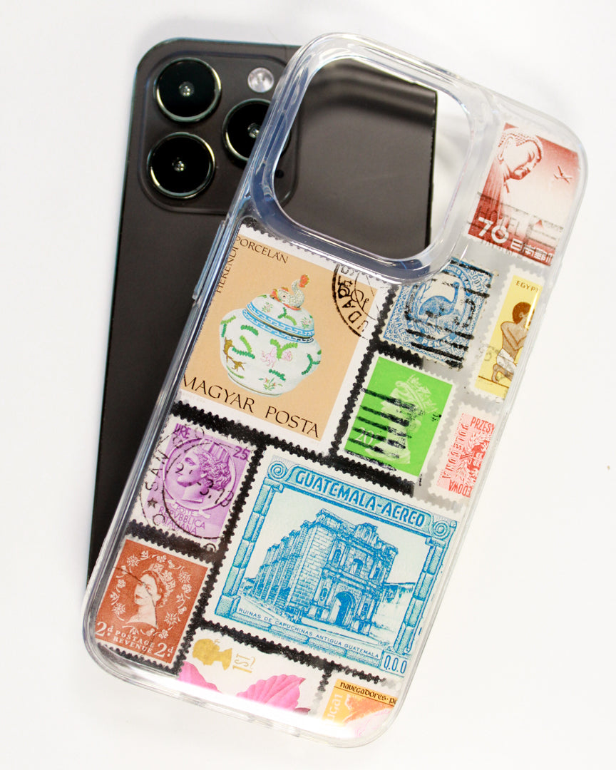 Postage Stamp Custom Made iPhone Case (made with real stamps) Postage Stamp Custom Made iPhone Case (made with real stamps)