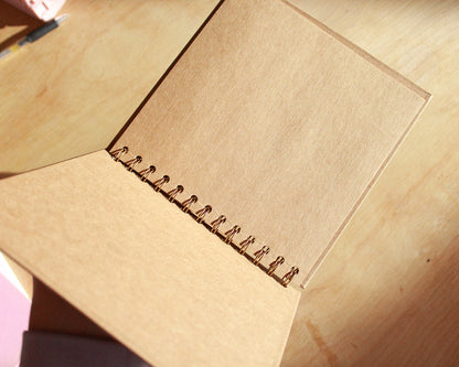 spiral bound blank journal