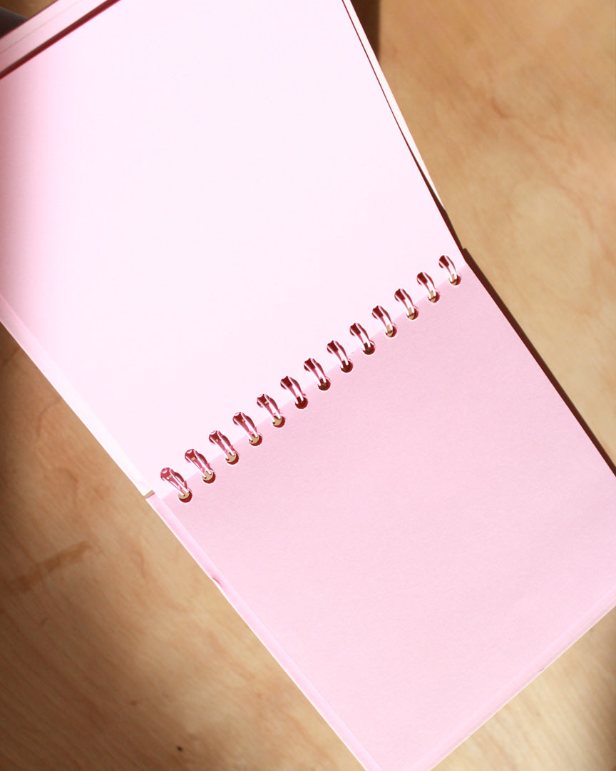 spiral bound blank journal