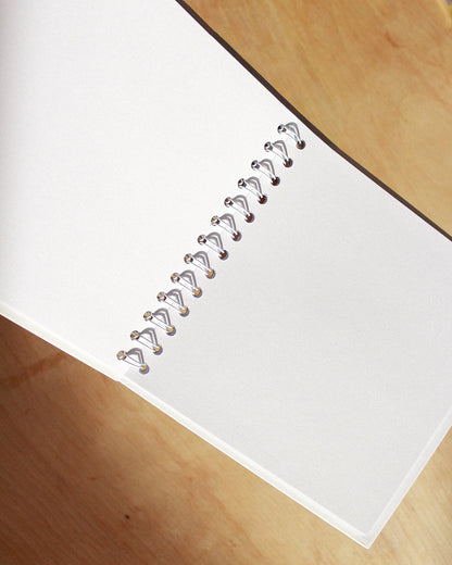 spiral bound blank journal