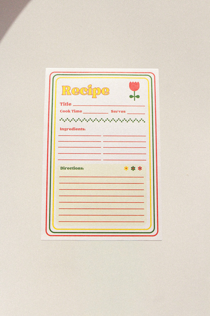 Recipe Notepad recipe notepad – Mayzie Co.