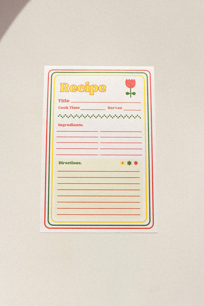 recipe notepad